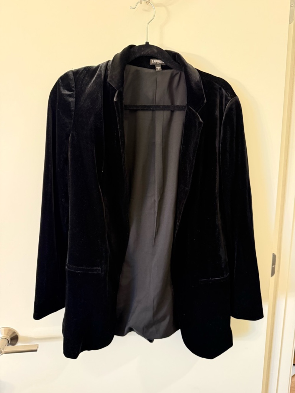 Express Black Velvet Blazer Jacket